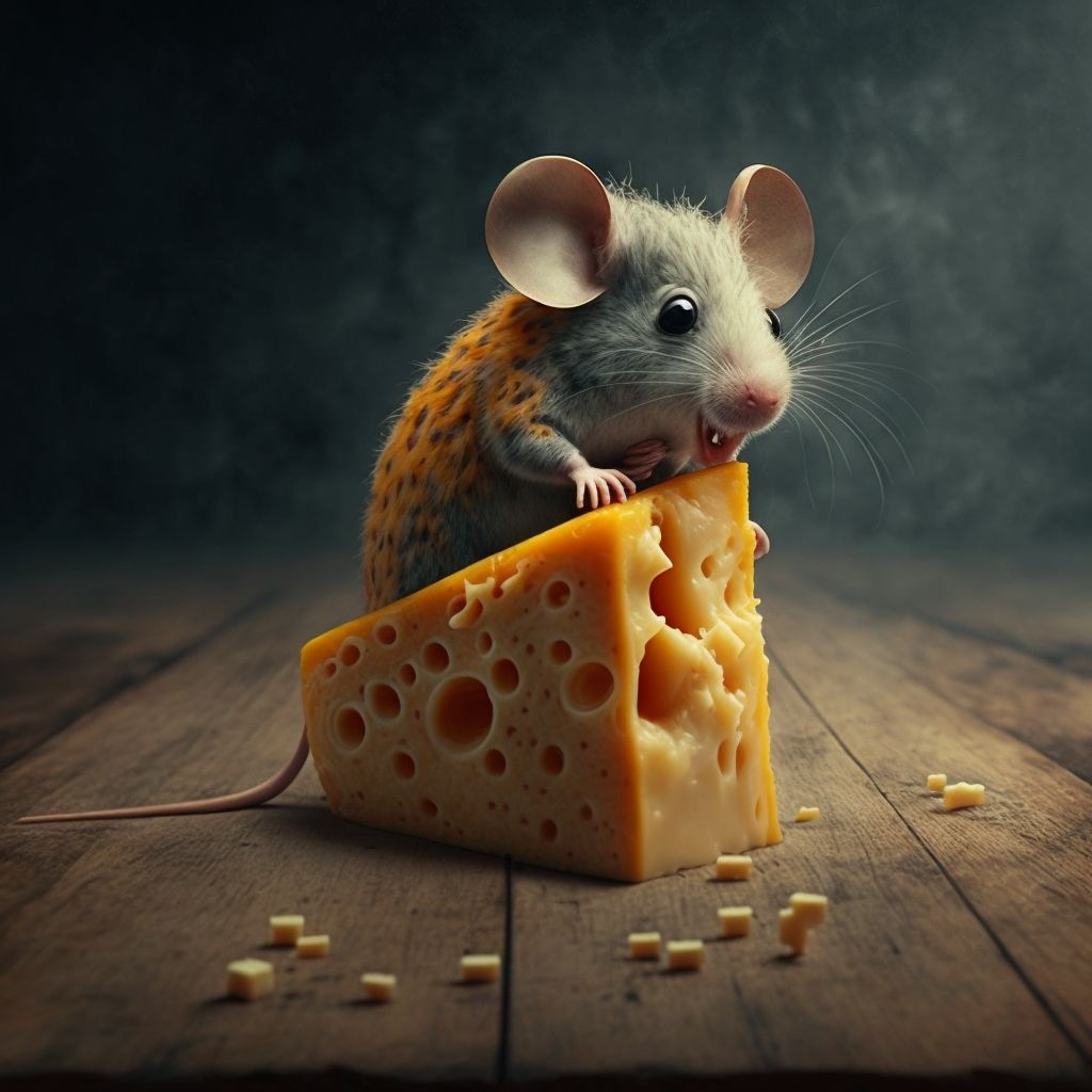 Prompt: cheese is a mouse