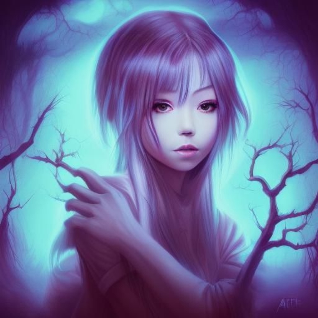 Prompt: scary_spooky_horror_trees__Detailed_and_Intricate__Anime__Canon50__Colorful__Beautiful_Lighting