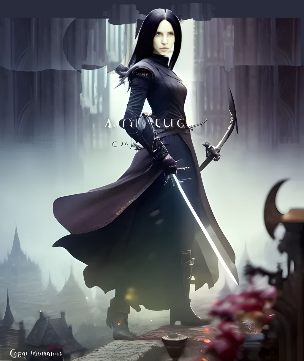 Cinematic Swordswoman Mage WALKING FORWARD Dark Mag | OpenArt