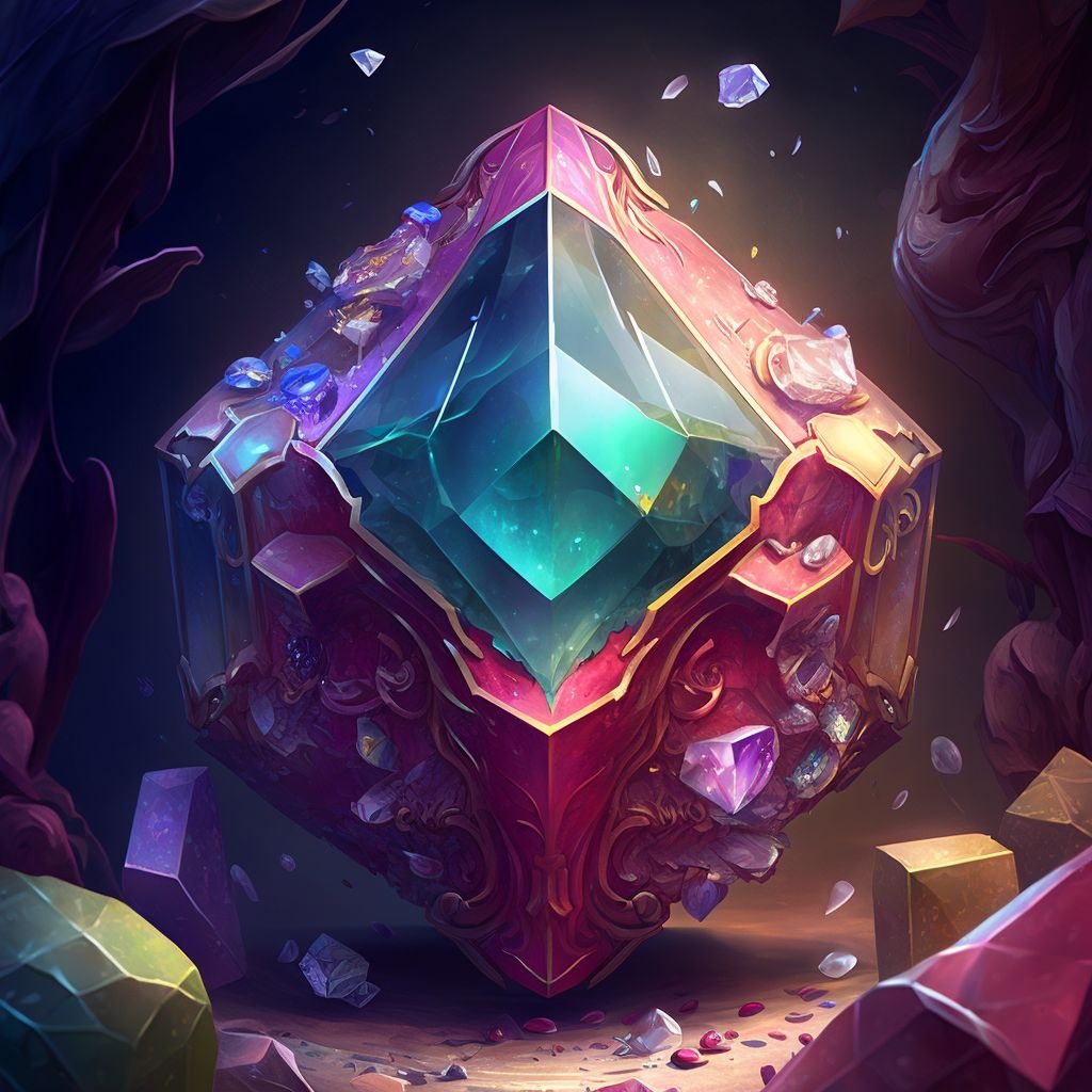 Prompt: hidden realms within gems