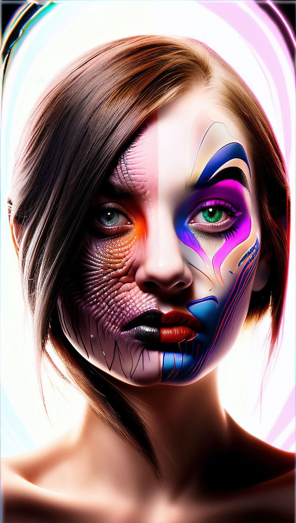 Prompt: <lora:to8sHighKeyLORASD15SD2_sd15:1> Angelarium Ultrarealistic creature monster face, women beautiful, mythology, dreamy, ethereal, by felipe pantone art, symmetric creature face, no background, flamboyant, eccentric, abstract, no background, highly detailed face, abstract photography, award winning photo, shot on Canon DSLR, f/ 2. 8, Medium shot, cinematic lighting, unreal engine, octane render, hd, 3d, 8k