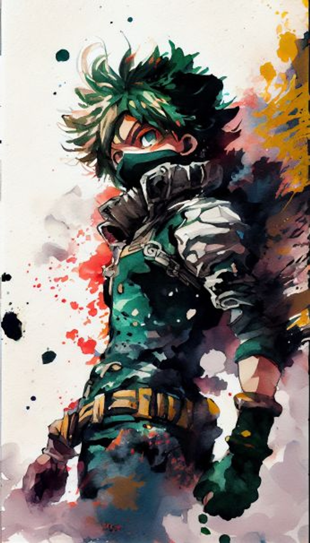 stunning watercolor painting of My Hero Academia's D... | OpenArt