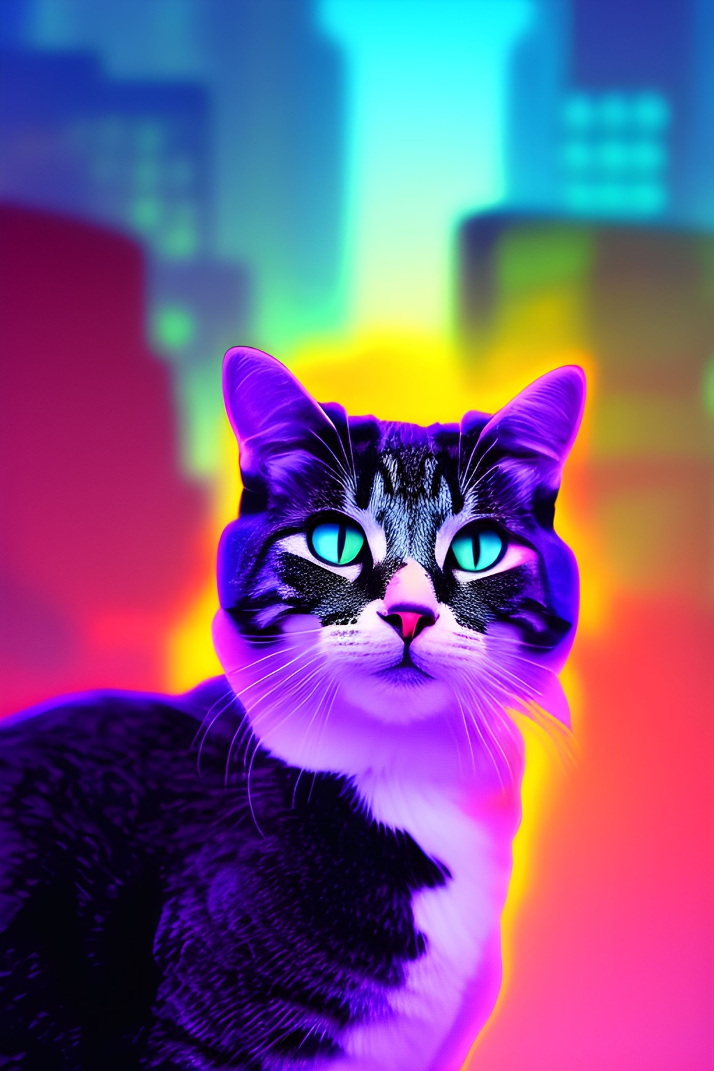 Prompt: abstract_design_vivid_colors__highly_detailed_cartoon_style_Cat_Portrait__centered__highly_detailed__Seed-1829745_Steps-35_Guidance-12.1