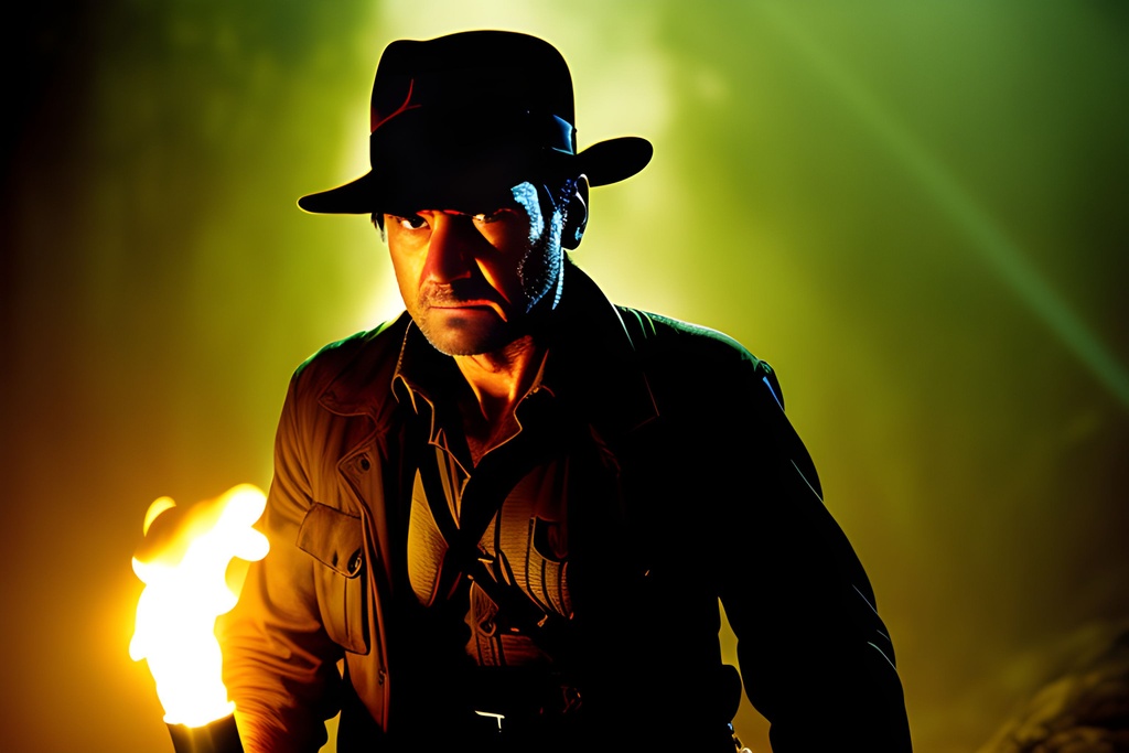 Prompt: photograph_of_Indiana_jones_in_a_dark_steamy_jungle_carrying_a_torch_highly_detailed__intricate_deta_Seed-2085474_Steps-25_Guidance-7.5