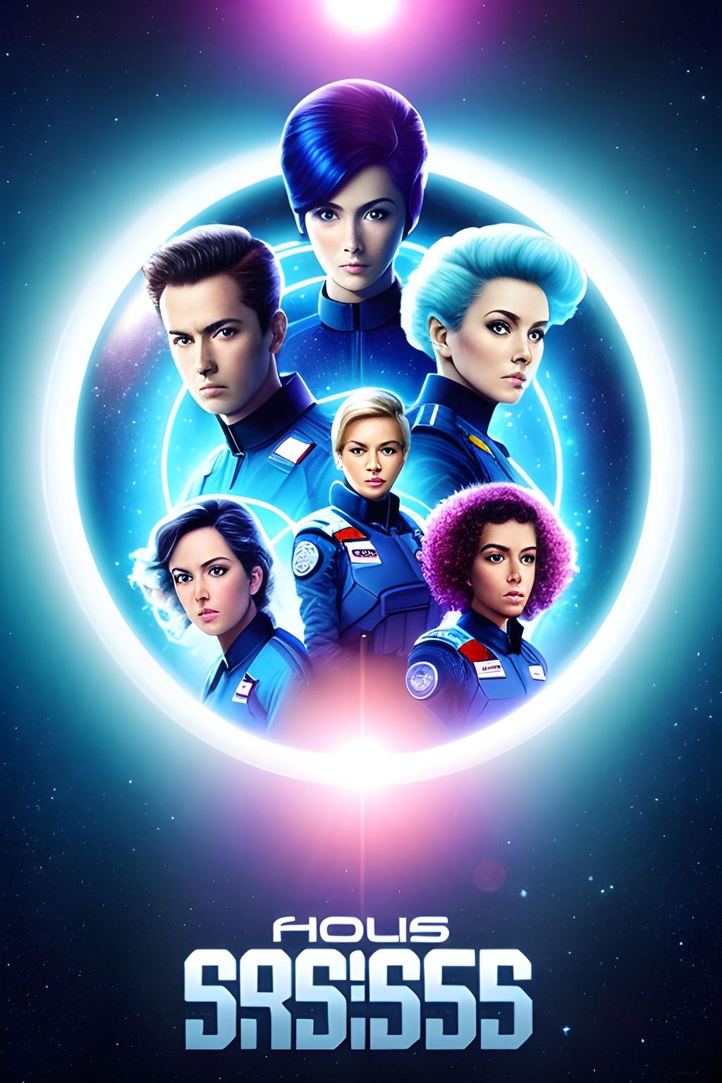 Prompt: Full_color_Hollywood_publicity_shot_of_1__2__3__4__astronauts_with_helmets_on__2_more_astronauts_wit_Seed-1462182_Steps-35_Guidance-7.5