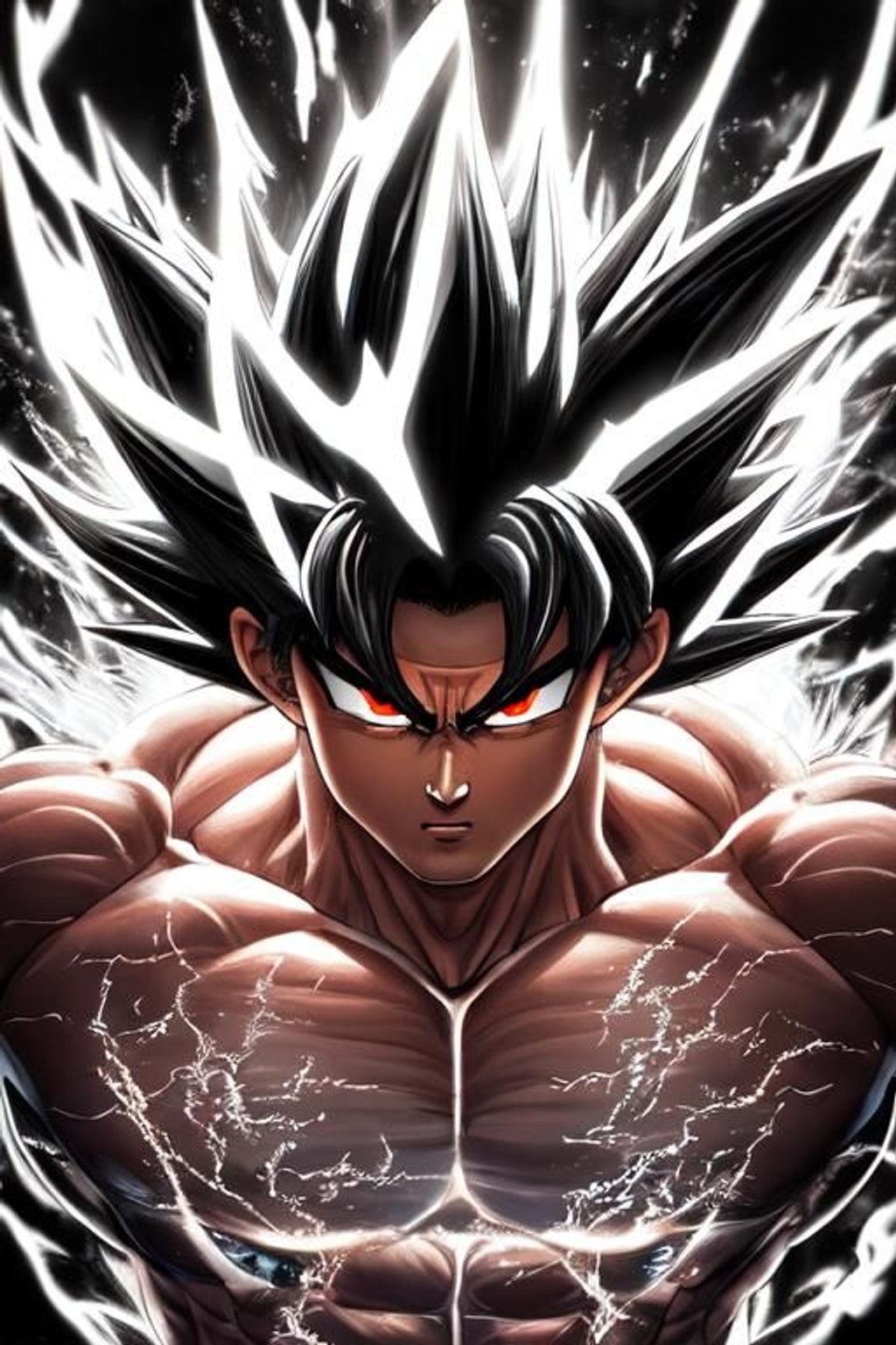 Add Super Sayajin ki silhouette from Dragon Ball. H