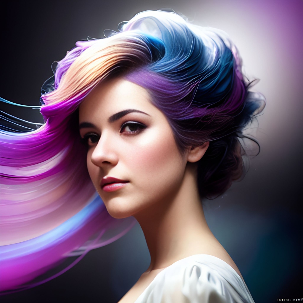 Prompt: Abstract muted color Portrait of A women Character, highly detailed facial features, random hair styles, colorful, by Rolf Armstrong,  highly detailed, masterpiece, professional, vivid color, volumetric lighting, fog, professional, 8k, cinematic, menacing, xyf8, unreal engine, octane render, bokeh, vray, houdini render, quixel,  cinematic lighting, luminescence, translucency, arnold render, 8k uhd, raytracing, lumen reflections, cgsociety, ultra realistic, 100mm, film photography, dslr, cinema4d, studio quality, film grain, award-winning, 