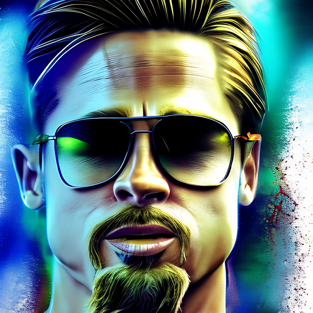 Prompt:  paint splash, abstract, cinematic, portrait of brad pitt made out of marble, sunlight, highly detailed, realistic, unreal engine, vivid color, cinematic lighting