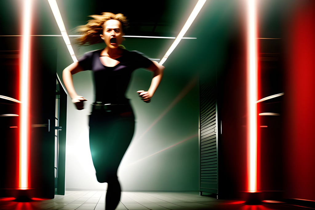 Prompt: award_winning_waist_up_photo_of_an_attractive_woman_running__really____frightened_____scared__terrif_Seed-4062302_Steps-35_Guidance-8