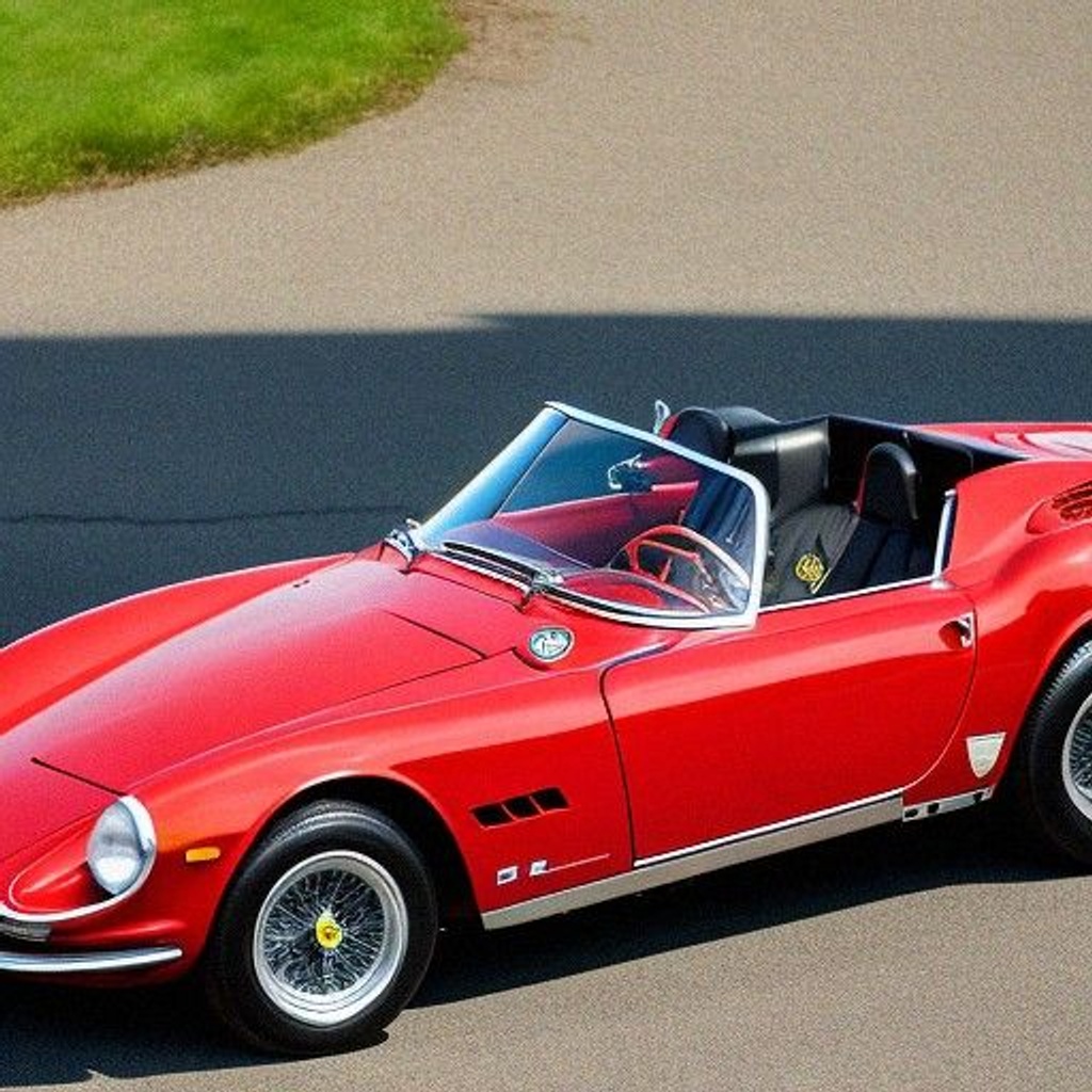 a stunning commercial photo of a (1973 Ferrari Dino... | OpenArt