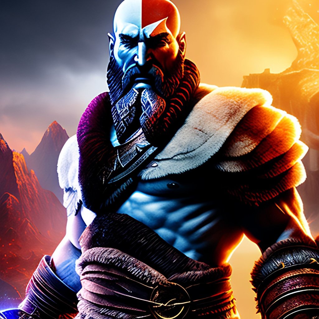 Kratos Wallpaper 4K, Fortnite, God of War, Skin