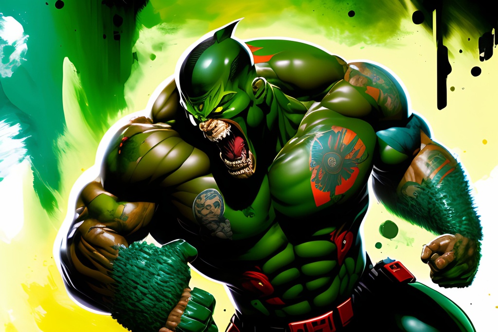 Prompt: Animated comic book,  comic character, Attacking, fighting another soldier,  +++perfectly drawn body, perfectly drawn ++++++hands,  ++++soldier, toned physique, tattoo style, toe to head, perfect body, perfect face, ripped, muted colors, acrylic colors, action scene, +++dense green jungle, , ,symmetrical, centered, colorful, masterpiece, professional, vivid color, volumetric lighting, fog, professional, 8k, cinematic, xyf8, unreal engine, octane render, bokeh, vray, houdini render, quixel,  cinematic lighting, luminescence, translucency, arnold render, 8k uhd, raytracing, lumen reflections, cgsociety, ultra realistic, 100mm, film photography, dslr, cinema4d, studio quality, film grain, award-winning, , poorly drawn mouths