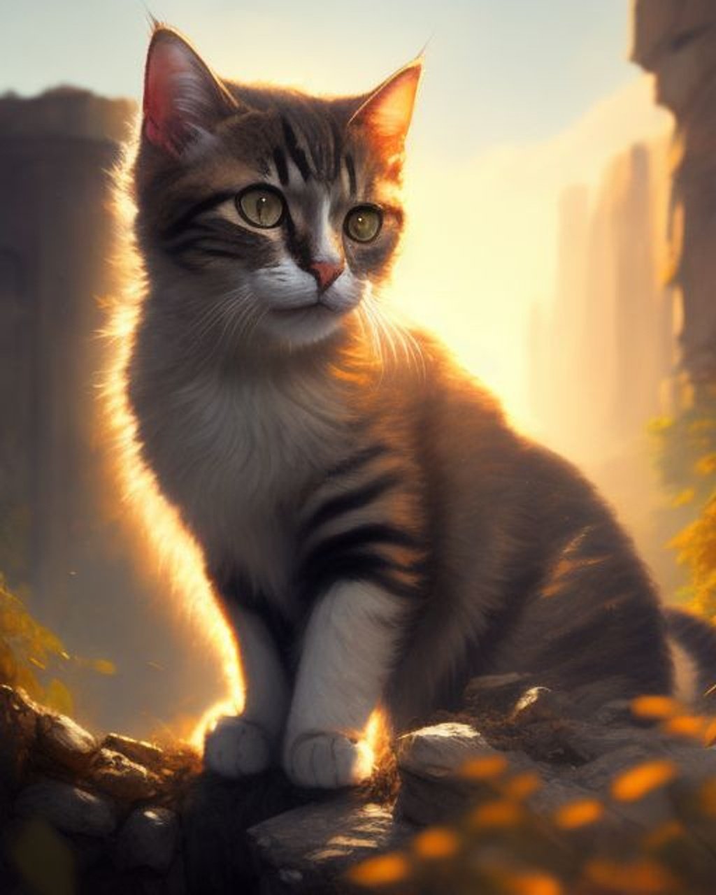 Prompt: block paint depicting a cat in a (ruins landscape:0.001), posed character portrait design study, backlit, light rays, highly detailed, trending on artstation   Negative prompt: Negative prompt: closeup, cartoon, vector art, clipart, distorted  Size: 512x600, Seed: 2536104199, Model: Xmix-A03, Steps: 20, Sampler: DDIM, CFG scale: 7, Model hash: 3115afd3, First pass size: 0x0, Denoising strength: 0.25 Steps: 20, Sampler: DDIM, CFG scale: 7, Seed: 1385334293, Size: 512x640, Model hash: a7bd5ab091, Model: roboeticSMix_rmix01Ckpt, ENSD: 31337