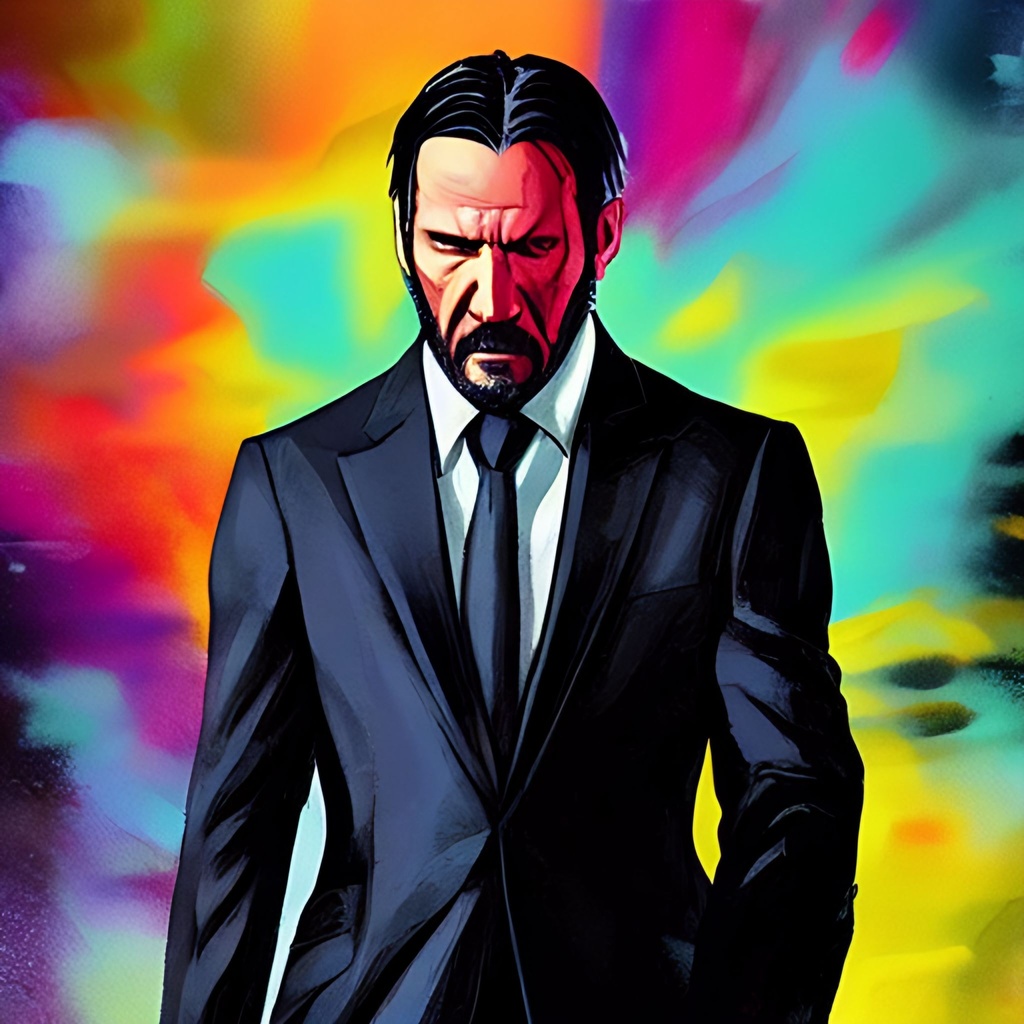 Prompt: Abstract muted color full comics book cover page, Comic book page with 3 horizontal panels, John Wick Character standing waist up in fist fight++, highly detailed facial features, nice eyes, random hair styles, colorful, by Butch Hartman,  city detailed, masterpiece, professional, vivid color, volumetric lighting, fog, professional, 8k, cinematic, menacing, xyf8, unreal engine, octane render, bokeh, vray, houdini render, quixel,  cinematic lighting, luminescence, translucency, arnold render, 8k uhd, raytracing, lumen reflections, cgsociety, ultra realistic, 100mm, film photography, dslr, cinema4d, studio quality, film grain, award-winning, GTAV STYLE