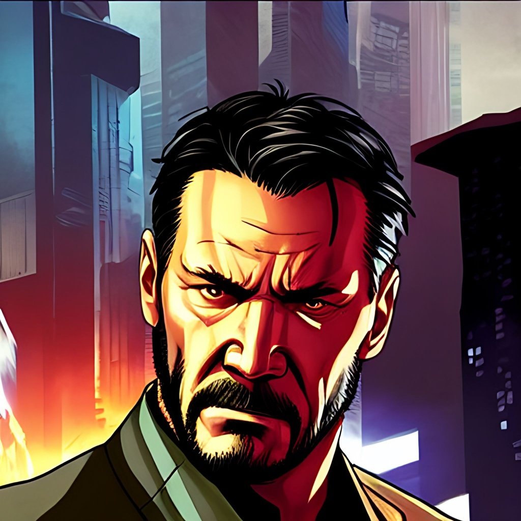 Prompt: muted colors, full comics book cover page, Comic book page with 3 horizontal panels, Action Scene John Wick Character standing waist up in fist fight++ with foe, gun fire, explosions highly detailed, highly detailed facial features, nice eyes, random hair styles, colorful, by Butch Hartman,  city detailed, masterpiece, professional, vivid color, volumetric lighting, fog, professional, 8k, cinematic, menacing, xyf8, unreal engine, octane render, bokeh, vray, houdini render, quixel,  cinematic lighting, luminescence, translucency, arnold render, 8k uhd, raytracing, lumen reflections, cgsociety, ultra realistic, 100mm, film photography, dslr, cinema4d, studio quality, film grain, award-winning, GTAV STYLE