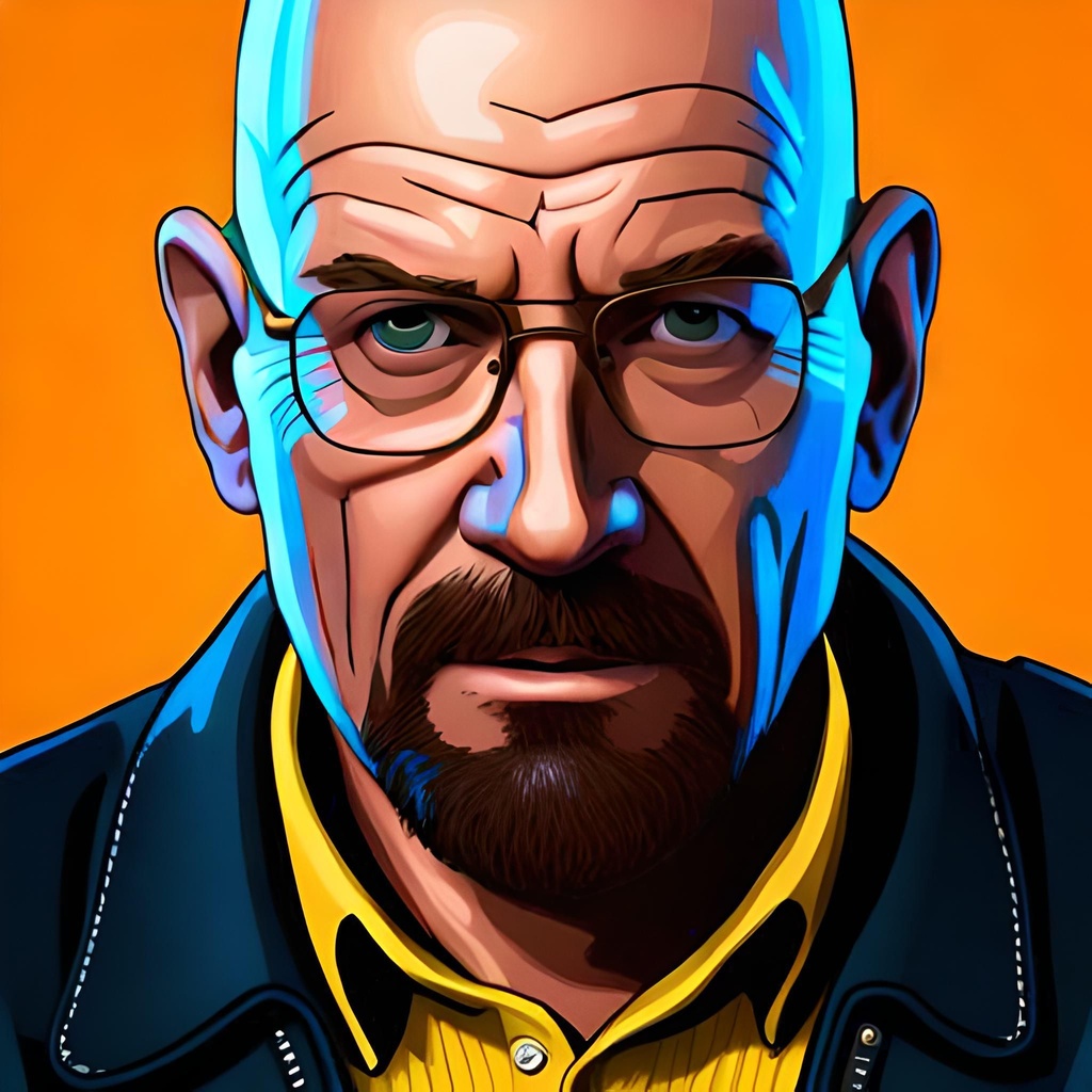 Prompt:  photo of 8k ultra realistic  walter white from breaking bad, full body,intricate dark and light neon body,ornate,cinematic lighting, 4k ,hyperrealistic, focused, high details, unreal engine 5, bald