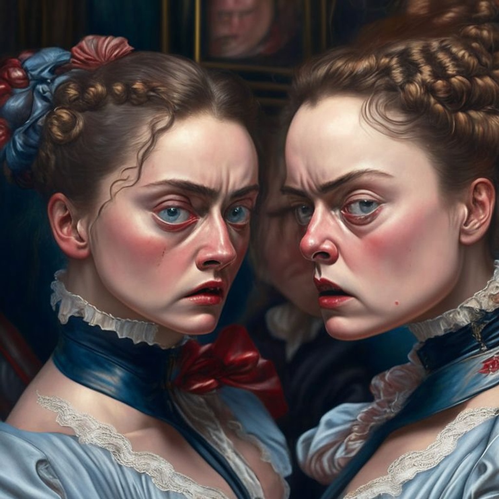 Prompt: stunningly beautiful victorian women's fight club, hyperrealism, highly detailed, beautiful detailed faces, detailed eyes, epic composition, best quality 8k artwork by Edward Lear, ultra sharp, full color, trending on artforum