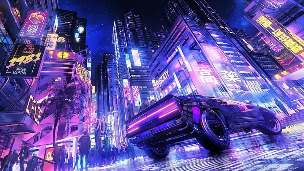 Premium AI Image  The neonlit streets of a cyberpunk anime night city with  this captivating 4K wallpaper generated by