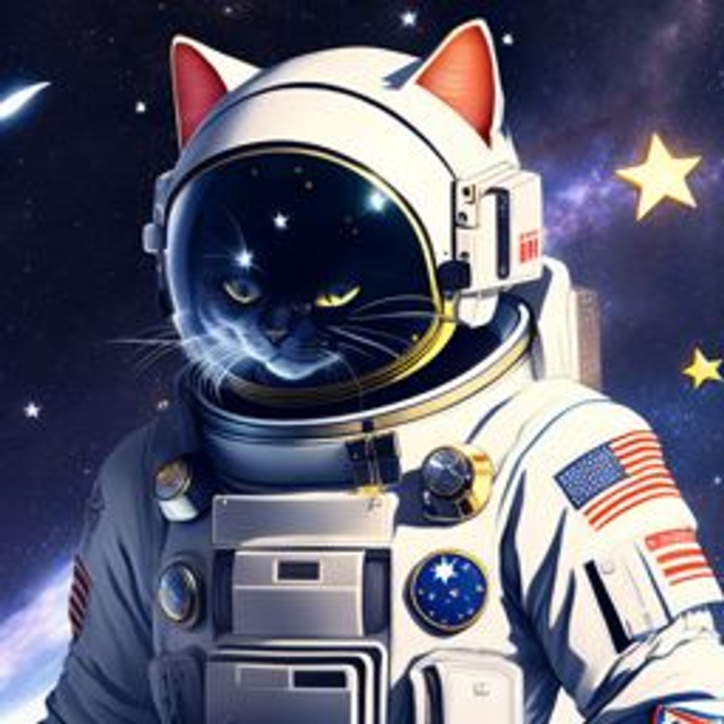 Prompt: Astronaut cat in space
