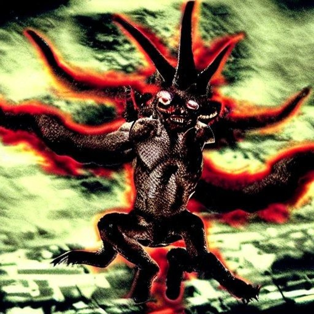 Demons skydiving, demons, skydiving, demons falling... OpenArt