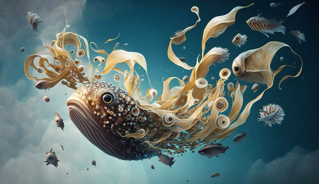 Prompt: a video game with multiple small creatures flying in the sky, in the style of hyperrealistic marine life, whiplash curves, spiral group, tangled nests, reefwave, cobra, realistic lighting