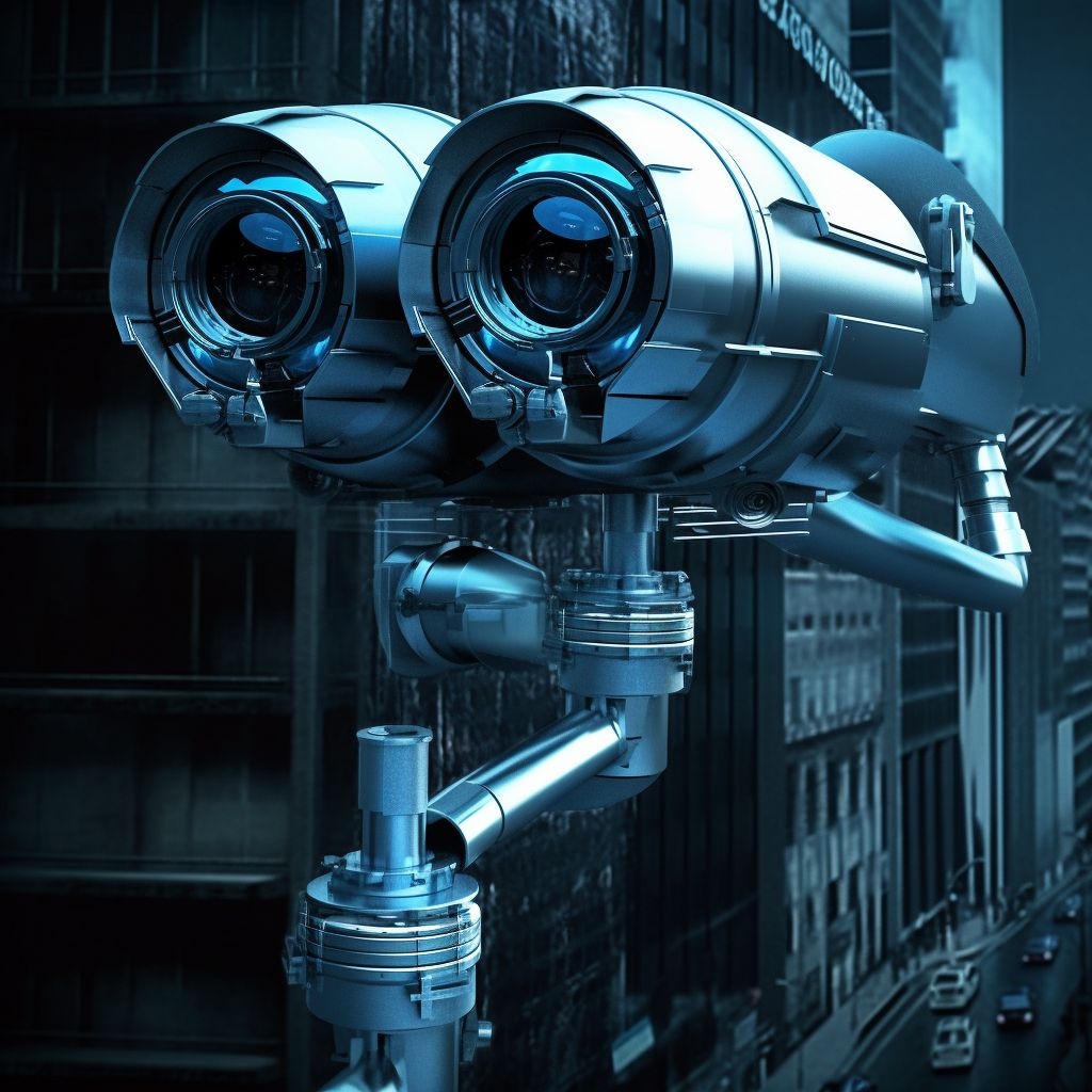 Prompt: high tech futuristic surveillance