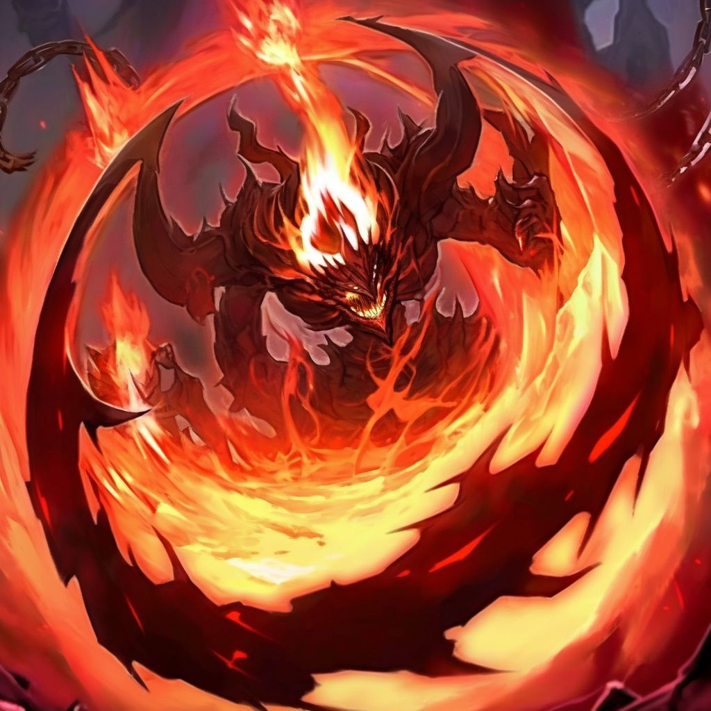 Prompt: evil flames tranforms into devils