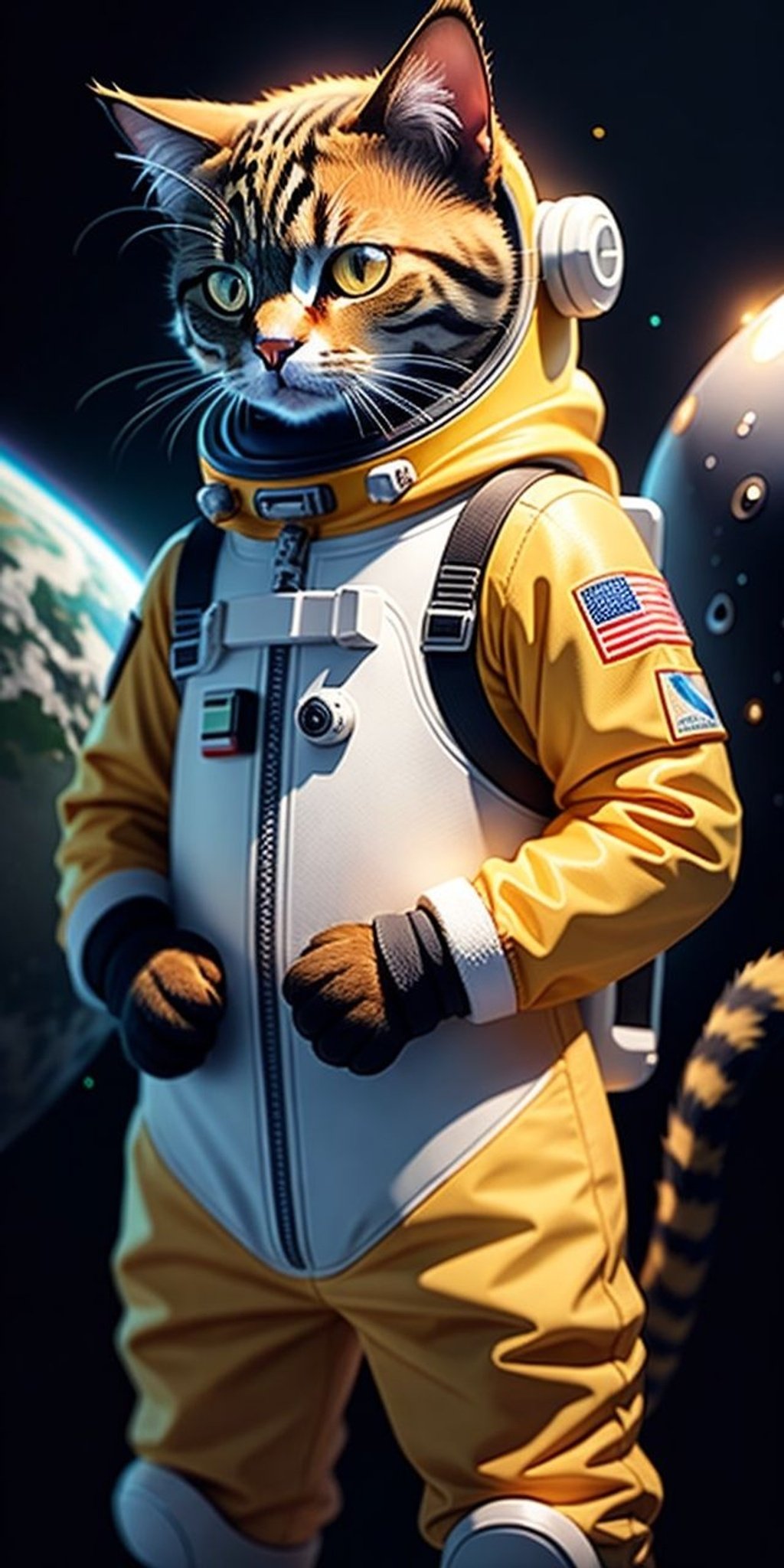 Prompt: Cat, wearing a spacesuit,8k, high detail 