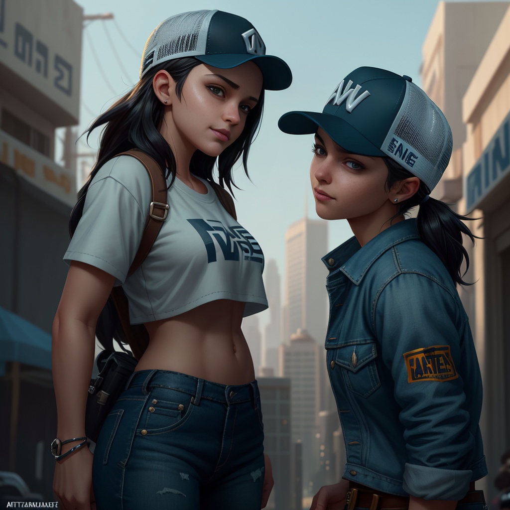 Prompt: illustrated profile picture, 1girl, cute woman wearing a trucker hat and a wry smirk in the style Asaf Hanuka artstation hq, urban fantasy aesthetic, highest quality, ultra sharp, smooth, sharp focus, highly detailed, behance hd, trending on artforum, featured on concept art world