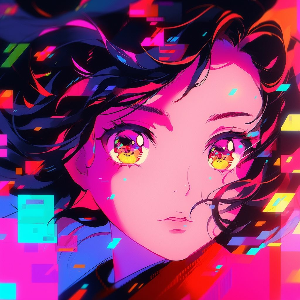 Prompt: girl pixelize into existence