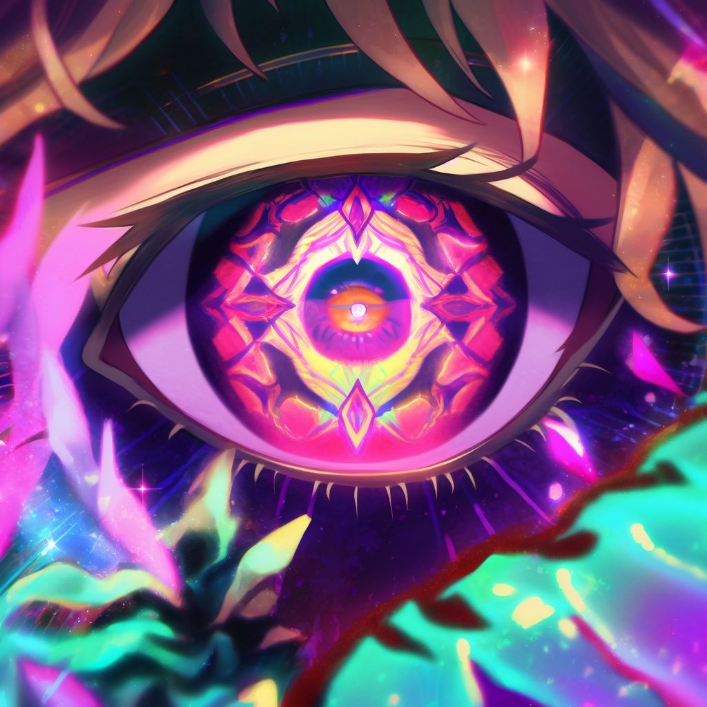 Prompt: a magical realm within a eye