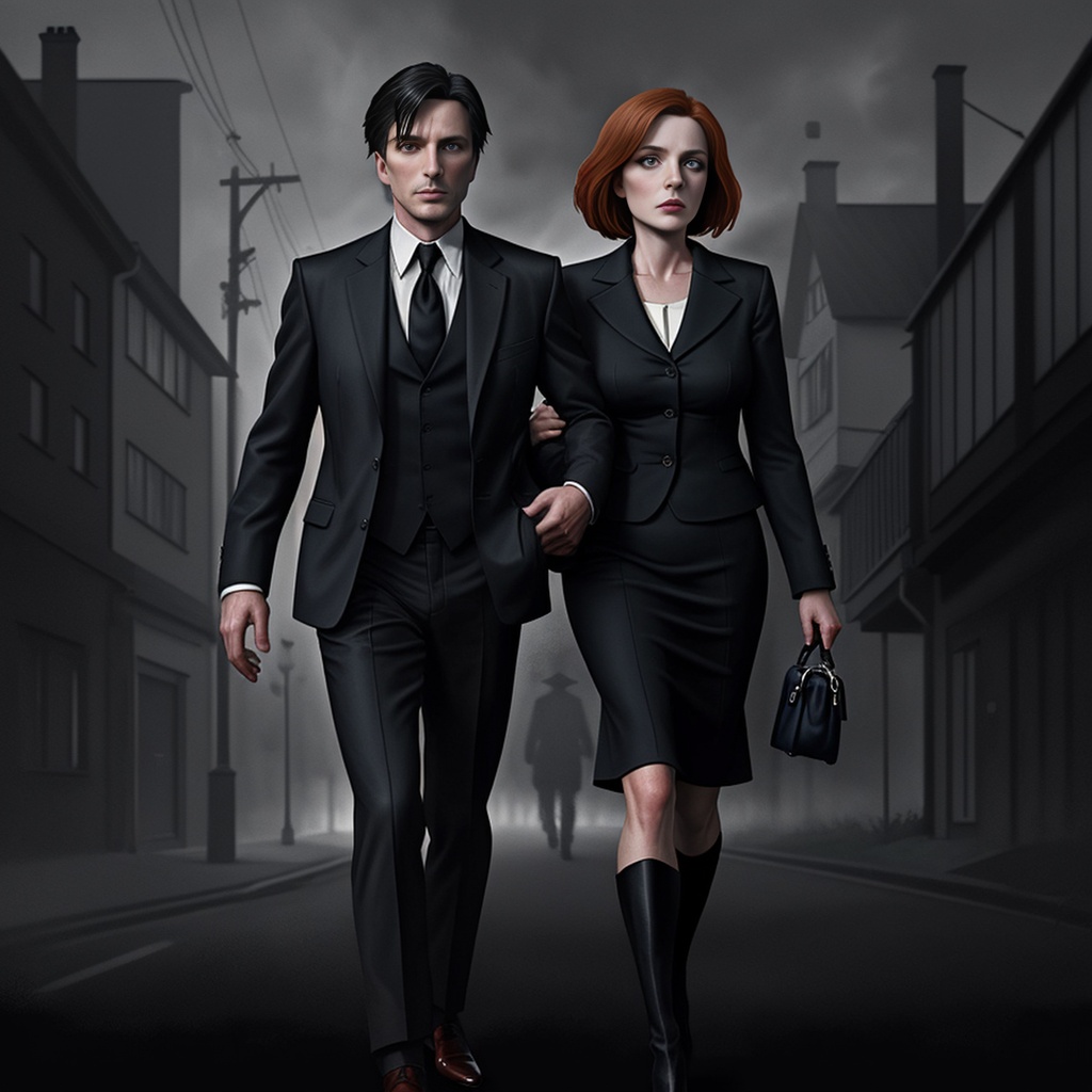 Prompt: style of Ernst Ludwig Kirchner, style of Jack Spencer, style of Salvatore Ferragamo, realistic fabric, Dana Scully, x-files aesthetic, ominous, ultra sharp, illustration, digital painting, highest quality, featured on concept art world