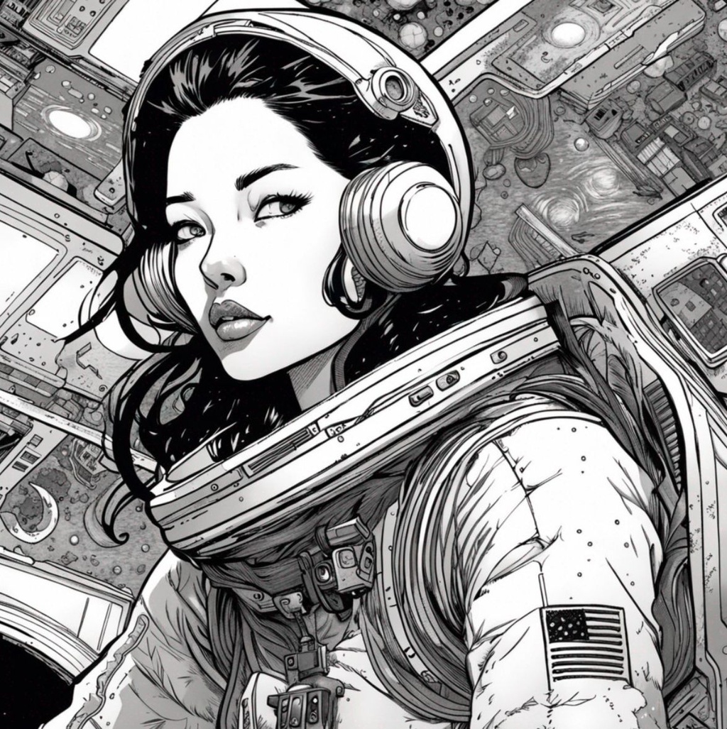 drawings of women astronauts