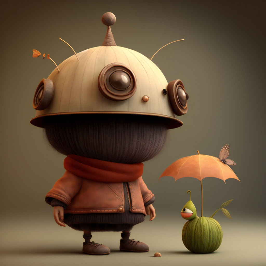 Prompt: highest quality 3d stop motion character, in the style of Machinarium and Tim Burton and Edward Gorey and Brian Froud, artstation hq, stunning digital art, ffffound