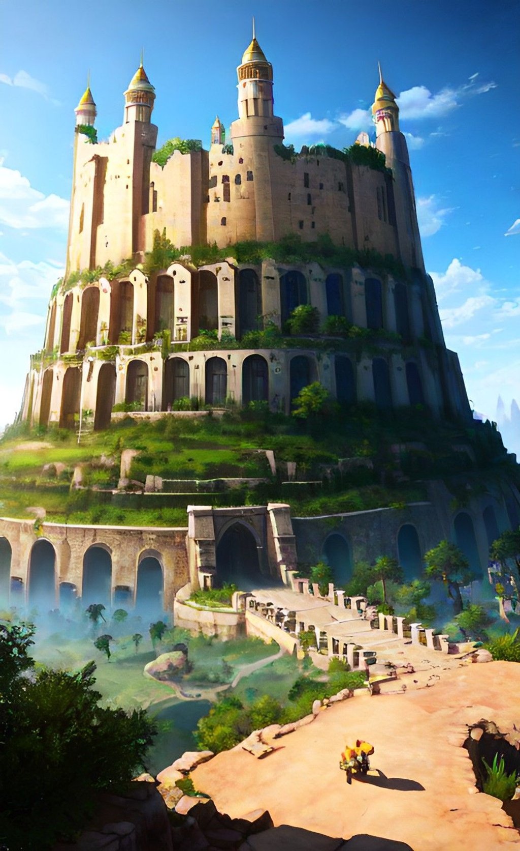 Prompt: "Embark on an immersive midjourney where you step into the breathtaking world of the Tower of Babel, recreated with hyper-realistic visuals and unparalleled detail using Unreal Engine. Discuss the astonishing realism that brings this legendary structure to life."