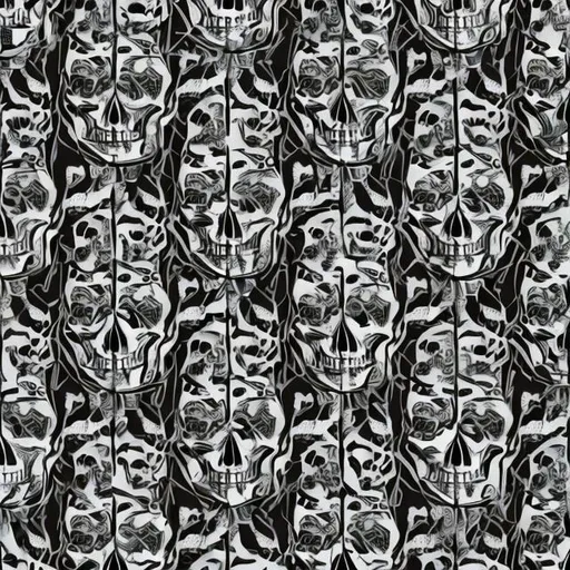 Prompt: Skulls pattern png