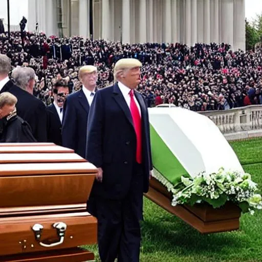 Prompt: Donald trump funeral
