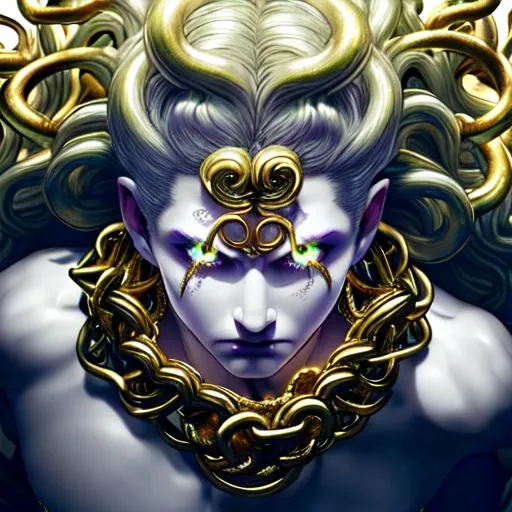 Medusa, Gold tattoo, Halfgod, Demigod, stars, Heaven... | OpenArt