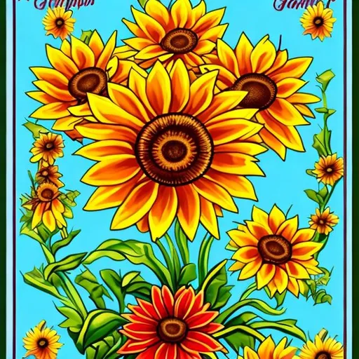 Prompt: Generate Ethiopian new year card for 2016 by using Ethiopian flower 🌻🌻🌻🌻🌻 🌻🌻🌻️ 🌻🌻 🌻🌻 🌻🌻  