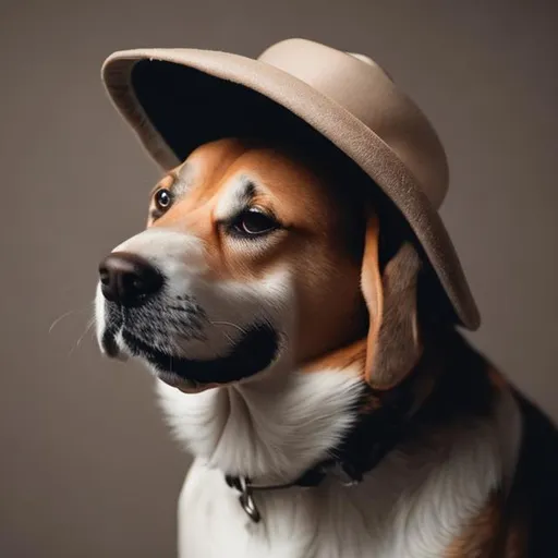 Prompt: A dog with a hat
