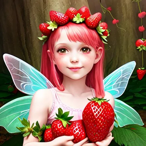 Prompt: strawberry fairy