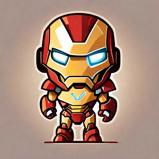 Prompt:  vector icon tiny ironman without background