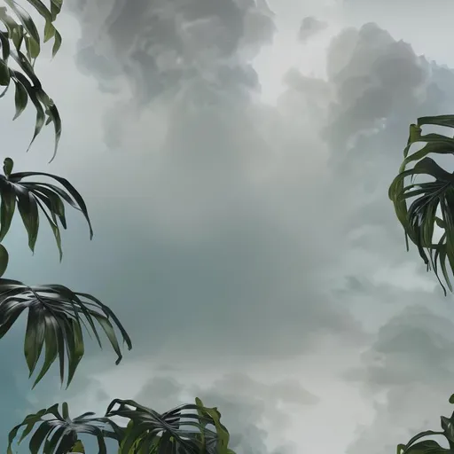 Prompt: Ironflask style bottle standing in splashing tropical sea foam, yellow color, surrounded by leafy trees, light pastel blue sky and clouds in the background, softly - lit, soft - warm, zen, light, modern minimalist clean, highly detailed, vibrant digital illustration , 8k