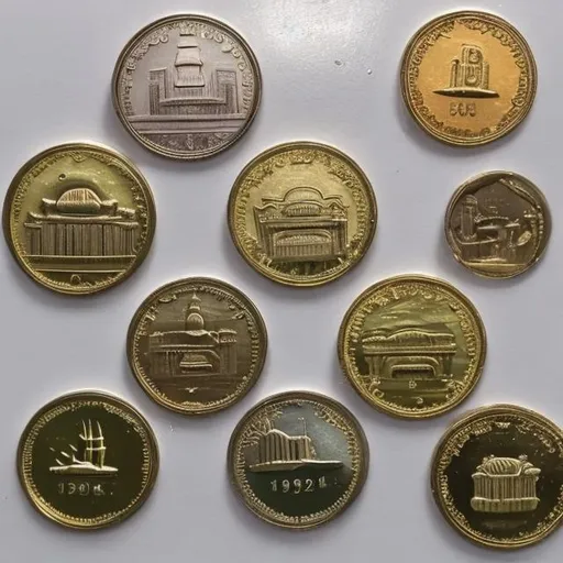 Prompt: 5 singaporean coins