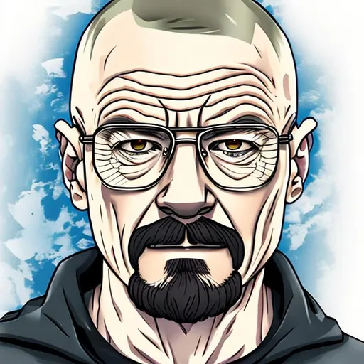 Prompt: walter white anime