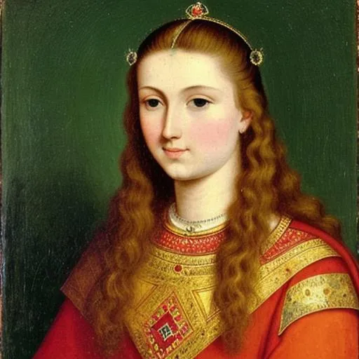 Prompt: portrait of a 10th-century Saxon light-haired princess