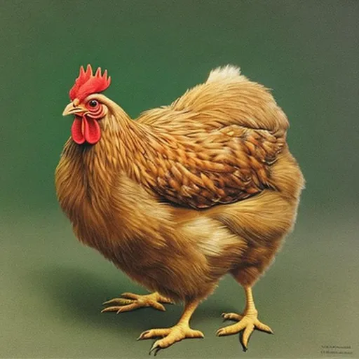 Prompt: Chicken optical illusion 