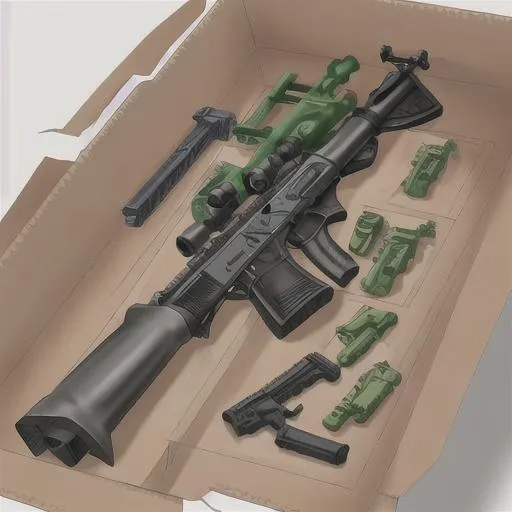 cardboard assault rifle | OpenArt