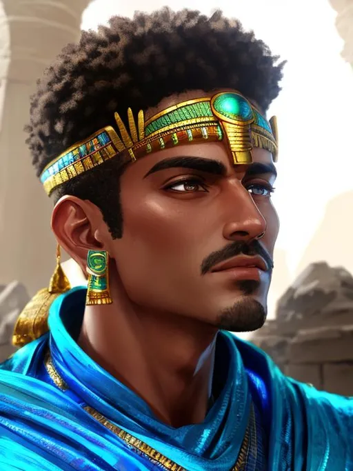 Prompt: as Egyptian god, extremely, detailed environment, detailed background, intricate, detailed skin, natural colors , professionally color graded, photorealism, 8k, moody lighting.