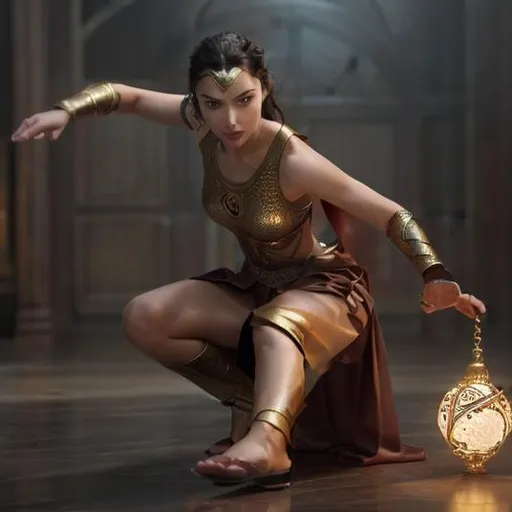 Prompt: oil painting, D&D fantasy, Gal Gadot, wearing intricate monk attire outfit, #3238, UHD, hd , 8k eyes, detailed face, big anime dreamy eyes, 8k eyes, intricate details, insanely detailed, masterpiece, cinematic lighting, 8k, complementary colors, golden ratio, octane render, volumetric lighting, unreal 5, artwork, concept art, cover, top model, light on hair colorful glamourous hyperdetailed, intricate hyperdetailed breathtaking colorful glamorous scenic view landscape, ultra-fine details, hyper-focused, deep colors, dramatic lighting, ambient lighting god rays, flowers, garden | by sakimi chan, artgerm, wlop, pixiv, tumblr, instagram, deviantart